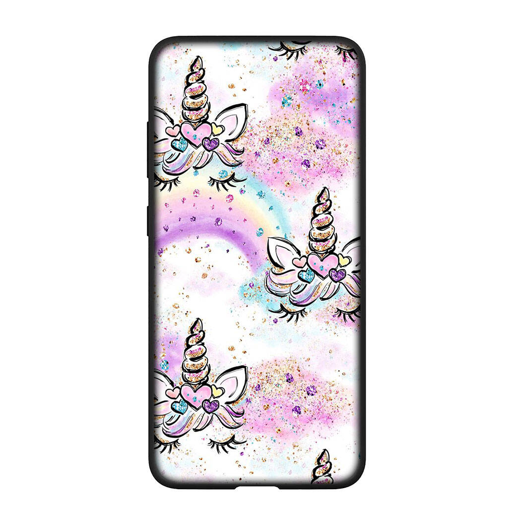 Phone Case for Samsung Galaxy S25 S23 S22 S21 S24 Ultra FE A05 A06 A15 A16 A36 A37 A35 A34 A54 A55 A56 A57 A25 A26 A53 A17 Cartoon Unicorn Horse Cover