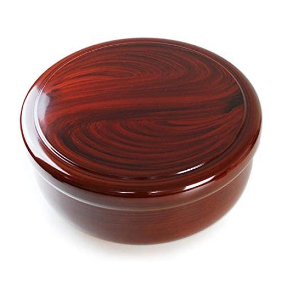 Matsuri no Eemon Tea Zelkova Wood Kishu Lacquerware 10.5 Caddy, Grain,