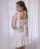 Lapineatteullie Sequin Ruffle Skirt White