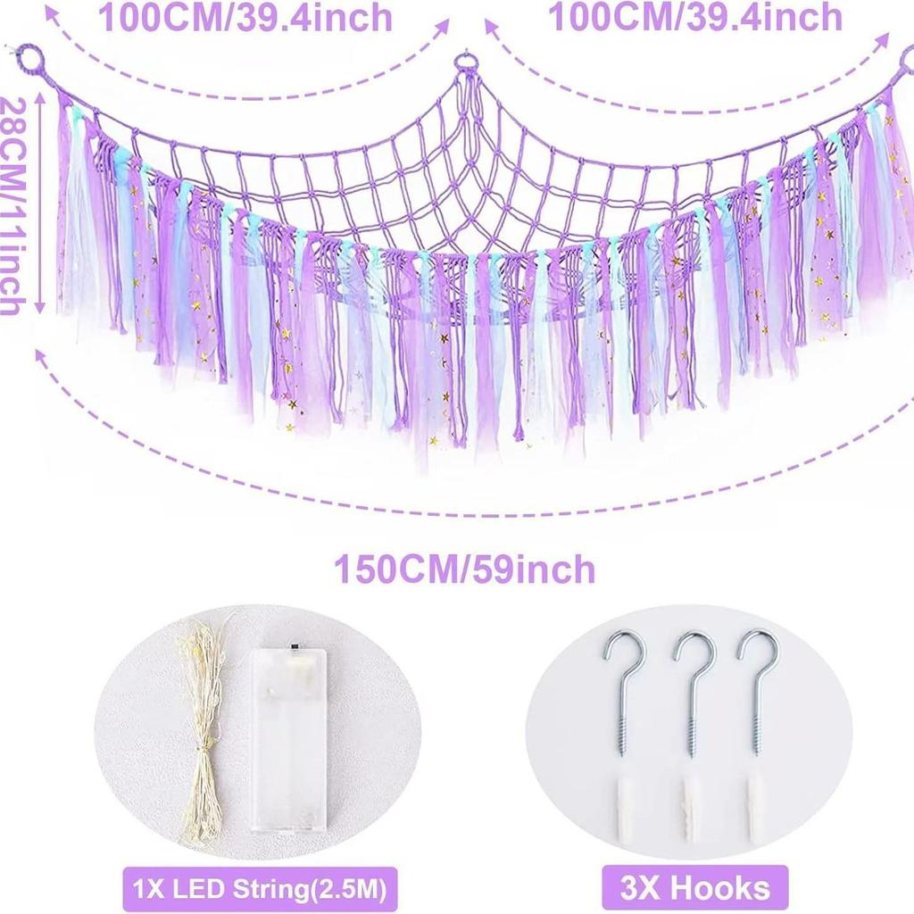 Large Plush Toy Hammock Net for Stuffed Animal Storage In Children's Bedrooms