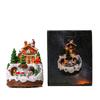 Resin Christmas Ornaments Popcorn Wagon Xmas Window Display Pendant Musical Village Scene Decor