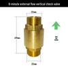 Brass Vertical Check Valve, Water Pipe Backflow Preventer, 1 Inch, Male/Female Thread, Unidirectional Valve.