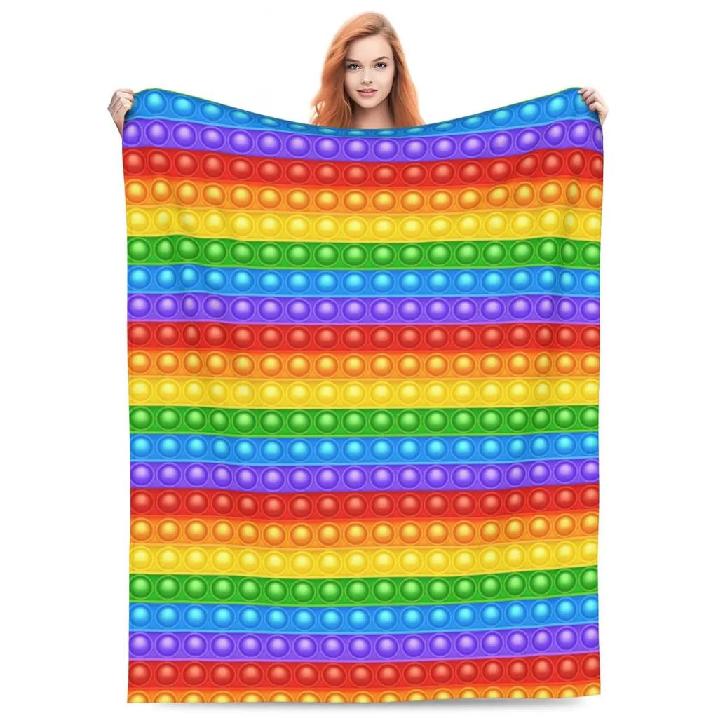 Soft Child Plastic Building Block Themed Plush Blanket for Kids Ideal for Picnics Bed Cover or Outdoor Use Super Soft Flannel Th