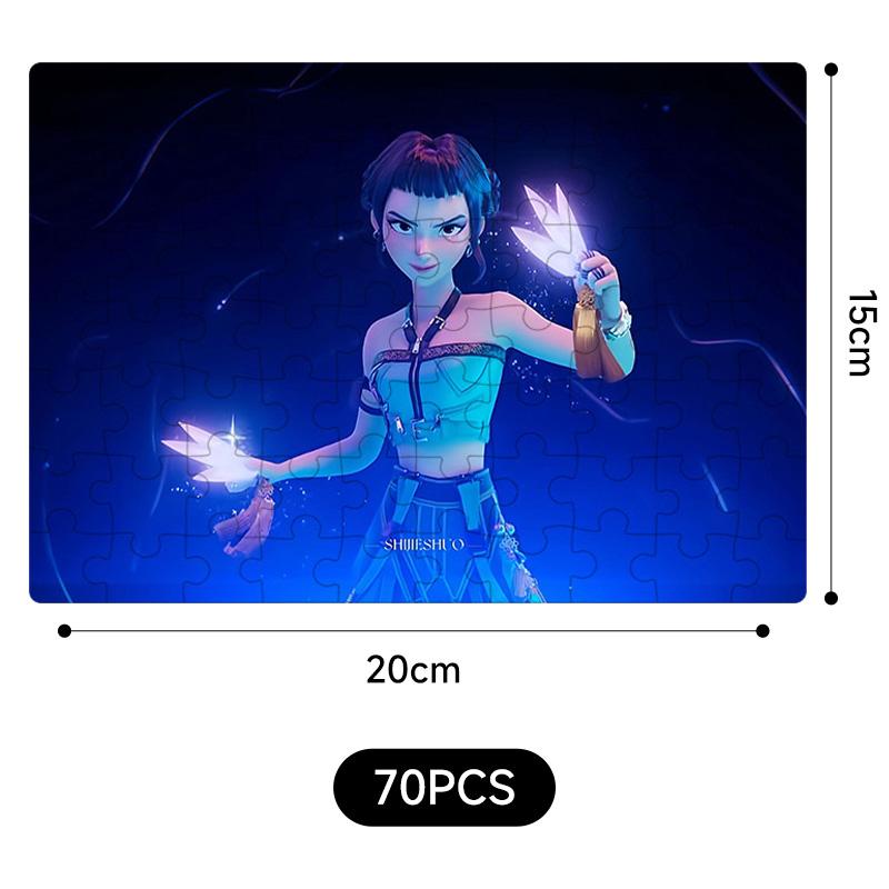 New Kpop Demon Hunters 20*15Cm Jigsaw Puzzle Toys Rumi Mira Zoey Huntrix Character Pattern Board Game Home Decor Children Gifts