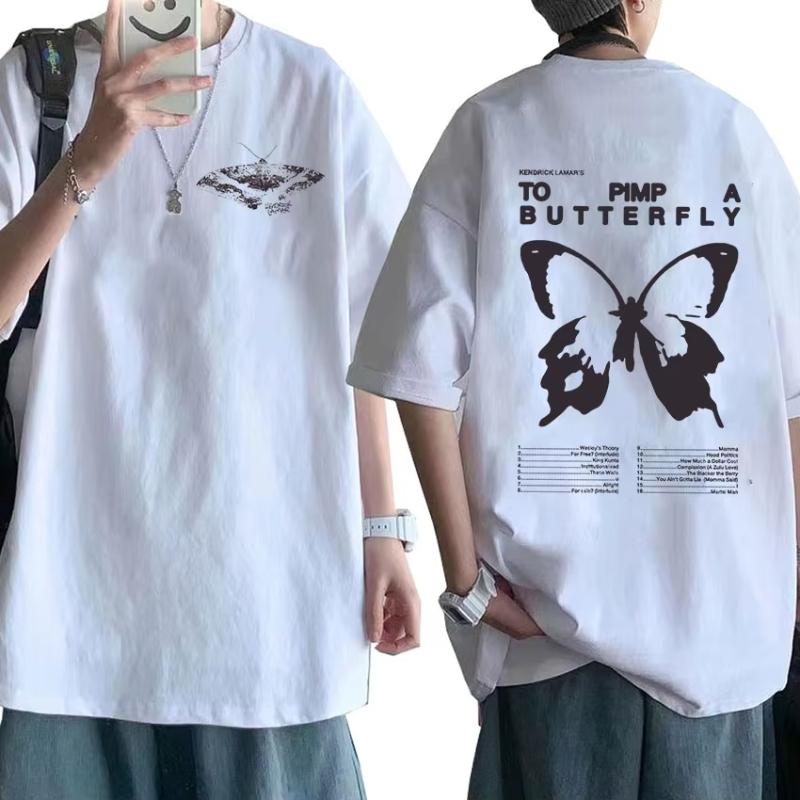 Kendrick Lamar To Pimp A Butterfly Graphic Tee Shirt Unisexs Rapper Hip Hop Trend Streetwear Tshirt Unisex Cotton Oversized Tees