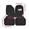 5pcs Premium Easy Clean Waterproof Auto Foot Pad Universal Waterproof PU Leather Durable Car Floor Mats Car Interior Accessorie