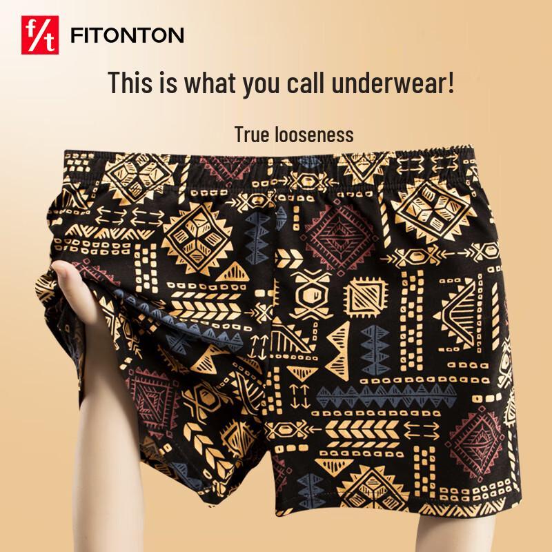 

Мужские боксеры свободного кроя из чистого хлопка FitonTon, 3 штуки XL