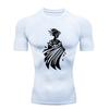 Blue Fox Pattern  Men's Sports T-shirt Training Fitness Compression Workout T-Shirt Rashgard Tops T-Shirt for Men
