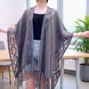 Cárdigan Chal Versátil con Borlas: Elegante Ropa Exterior Holgada Calada para Primavera, Verano y Otoño.