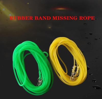 Rubber Solid Slip Rope, Tensile and Elastic Rod Guard Rope, Fish Slide Rope, Fishing Gear, 5-50 Meters