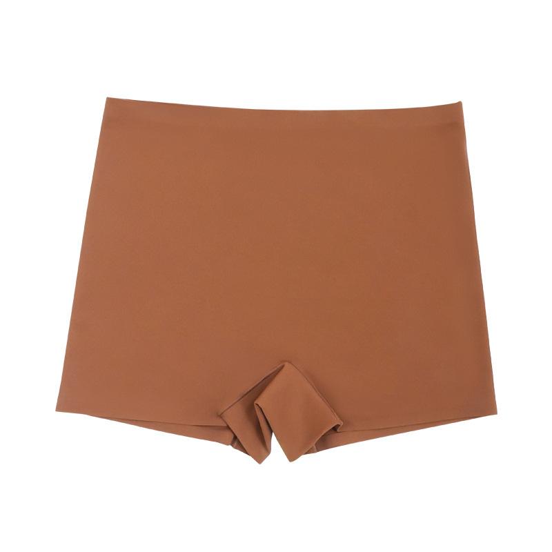 Women's High-waisted Safety Shorts Anti-exposure Ice Silk Seamless Base Layer Plain Color Underwear
