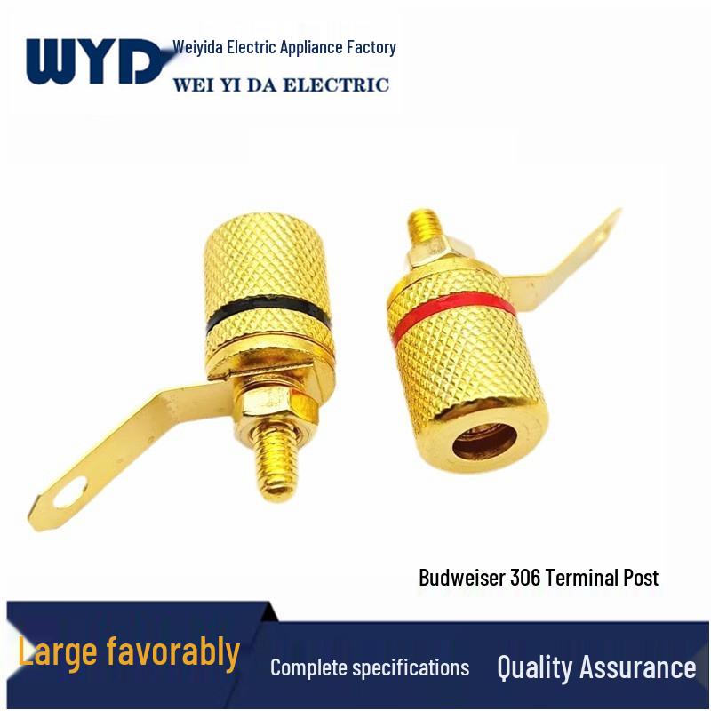 Budweiser 306 Gold-Plated Binding Post 4MM Banana Plug Speaker Terminal