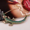 JMXD-Fan Personality Exaggerated Fashion Set Multi-color Temperament Crocodile Necklace Fashion Short Pendant