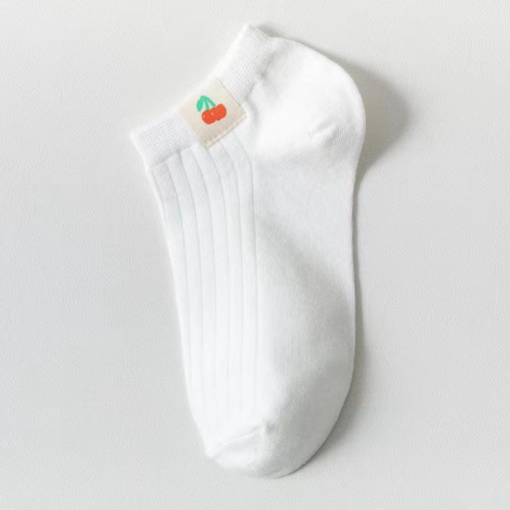 

Декор с фруктовым узором Женские короткие носки Носки-лодочки с мелким вырезом Удобные носки до щиколотки Низкие носки Лето cherry