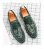 Slip-on High-End Business Casual Loafers: Men's British Style Leather Shoes for Weddings and Suits