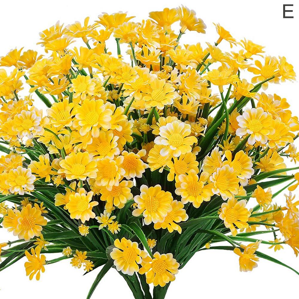 

Artificial Flowers Outdoor for Decoration UV Resistant Plastic Fake Plants Garden Porch Window Kitchen Office Table Decoration