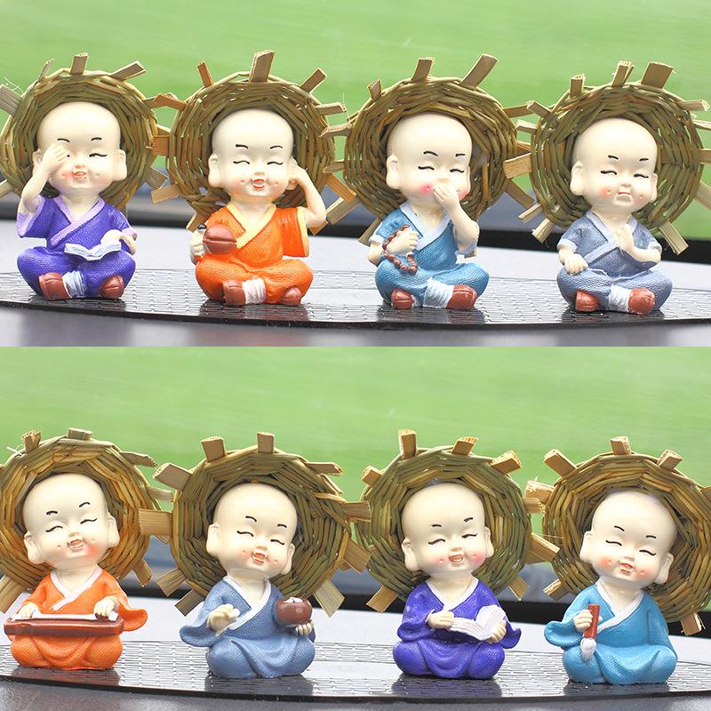 Popular Resin Monk Hydroponic Flower Pot & Car Ornaments