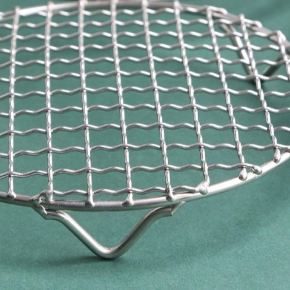 Round Shape BBQ Cooling Rack with Foot Air Fryer Rack Durable BBQ Net  Oven Use