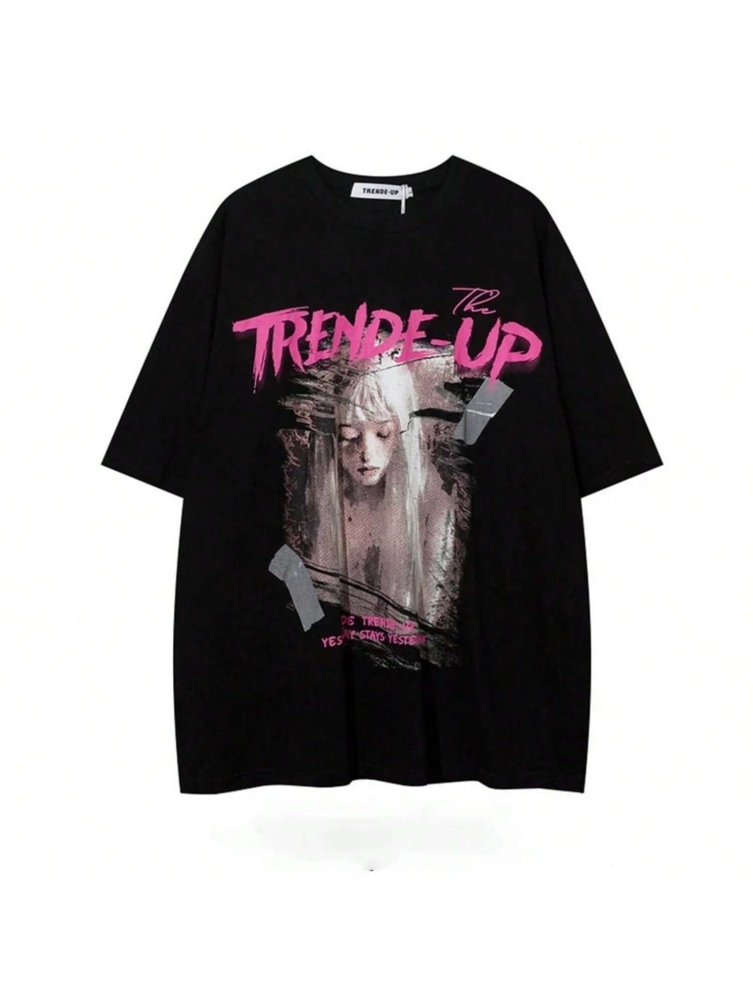 2024 Men And Women Hip Hop Couple T-Shirt Short-Sleeved Tops High Street Hip Hop Style Summer Novelty S разноцветный