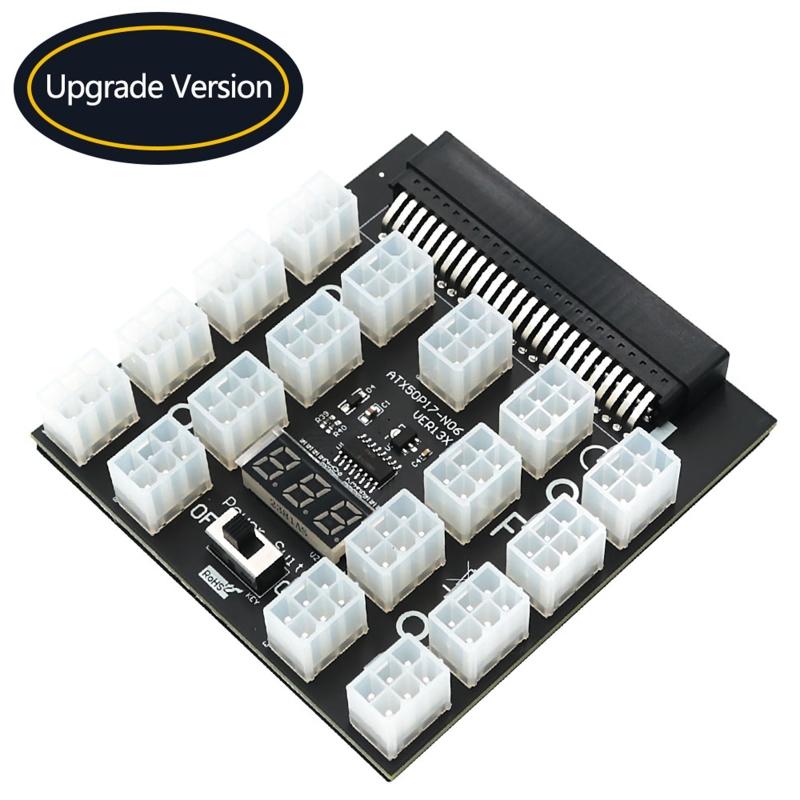PCI-E 12V 50Pin to  17  6Pin ower Supply Server Adapter  Board for  750W 1100W 1600W 2000W 2400W SU
