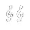 Music Symbol Hollow Stud Earrings - Minimalist Jewelry Accessories