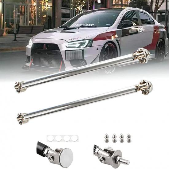

2PCS Front Bumper Lip Splitter Strut Rod Tie Bars Support Rod Adjustable Compatible with Most Vehicles 3 -8 (Red, 7.5CM/2.9 inch) 7.5CM/2.9 inch срібний