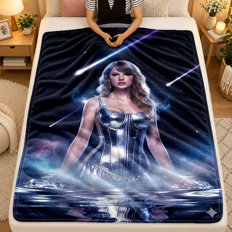 Flannel BlanketTaylor Swift Warm Soft Throw Blanket for Indoor Sofa Bed Living Room Use