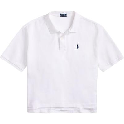 Polo SS23 Solid Color Small Pony Embroidered Short Sleeve Polo Shirt Women Tops White 211863280002