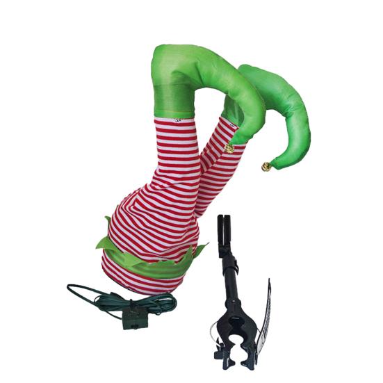 

Рождественская гирлянда в виде ноги эльфа, декоративная гирлянда на елку 31cm зелёный