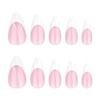 Short Almond French White Press-On Nails - Removable & Wearable False Nail Tips