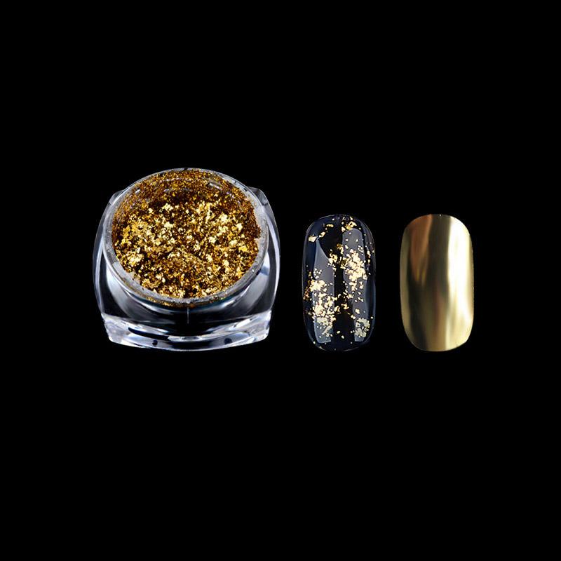 1 PC Gold Foil Sequins Nail Glitter Flakes Sparkly Aluminum Foil Nail Art Decorations All for Manicure Accessories