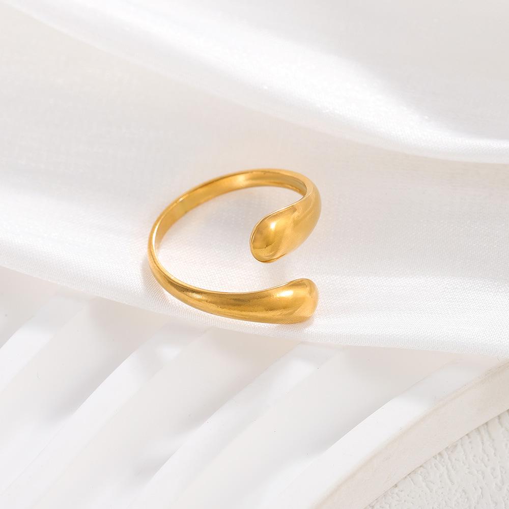 „Herzförmiger Smiley-Ring aus Titanstahl im europäischen und amerikanischen Stil – lichtechter, modischer Damenschmuck“