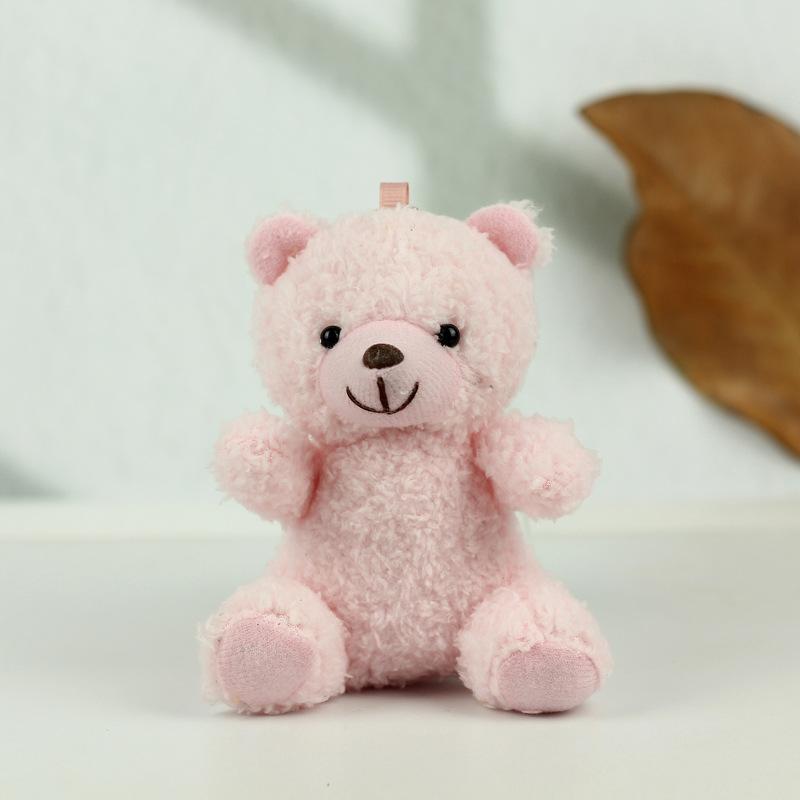 

Bear Teddy Delightful Plush Toy Keychain Soft Bear Pendant For Kids Decoration Backpack Pink