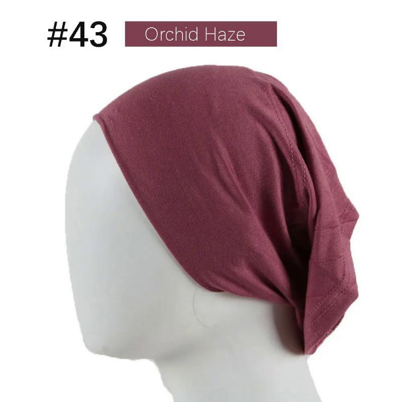 Modal Solid Color Women's High-Elasticity Mercerized Cotton Malaysian Tube Beanie Arabic Snood