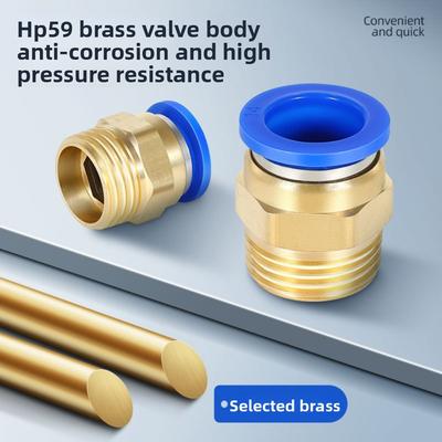 10 DB Pneumatikus Levegő Csatlakozó Idom PC 4mm 6mm 8mm 10mm 12mm Menet 1/4" 1/8" 3/8 1/2 Tömlőcsatlakozók Cső Gyorscsatlakozók