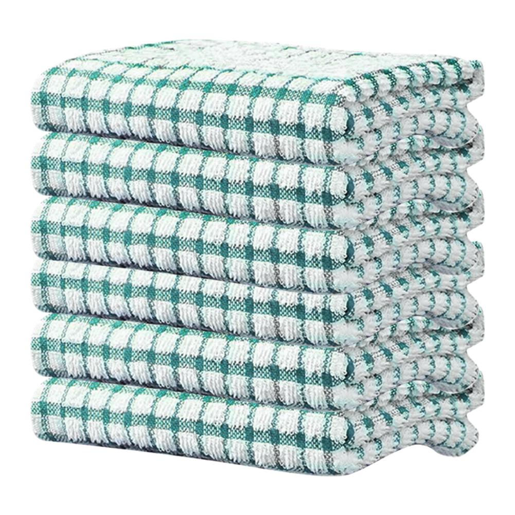 Absorbent Hand Towels Quick Drying Kitchen Dishcloths Set Checkered Decorative Towels for Kitchen Drying