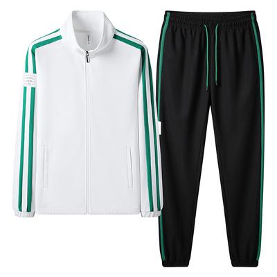 Sportanzug Herren Sweatshirt mit drei Streifen Freizeitanzug Zweiteiliges Set