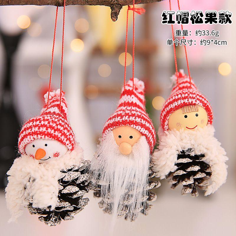 New Set Threepiece Doll Gift Christmas Decor Pendant Home Festivals Landscape