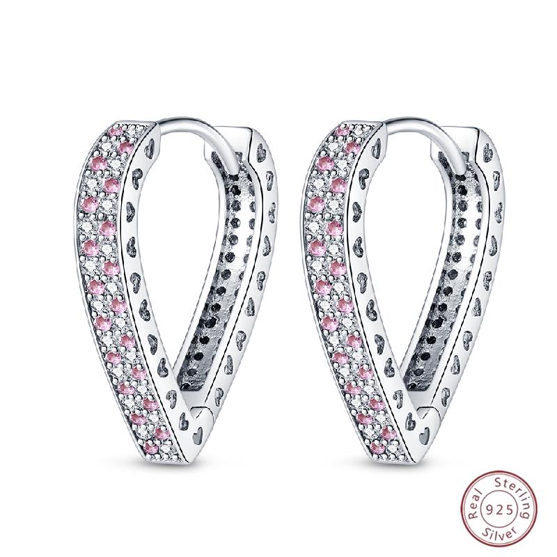 925 Ayar Burgu Halka Küpeler Minimalist Altın Yuvarlak Moda Zirkon Tokalı Düğün Takısı Kadınlar İçin Hediye