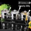 Beifu 304 Stainless Steel Seasoning Jar Set with High Rack