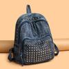 Mochila com Rebites Mochila Punk de Brim