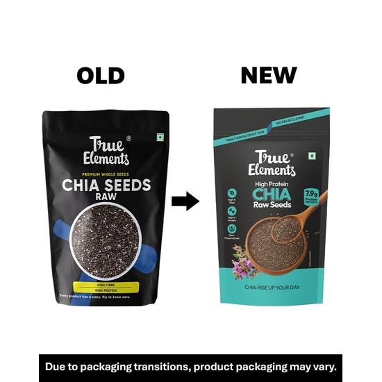True Elements Chia Seeds 150g – Non-GMO, High-Fiber, Omega-3 Rich