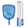 Pool Skimmer Rake with Adjustable Pole Fine Mesh Pool Leaf Catcher Detachable Leaf Net for Cleaning Pools Spas Hot Tubs Fountains