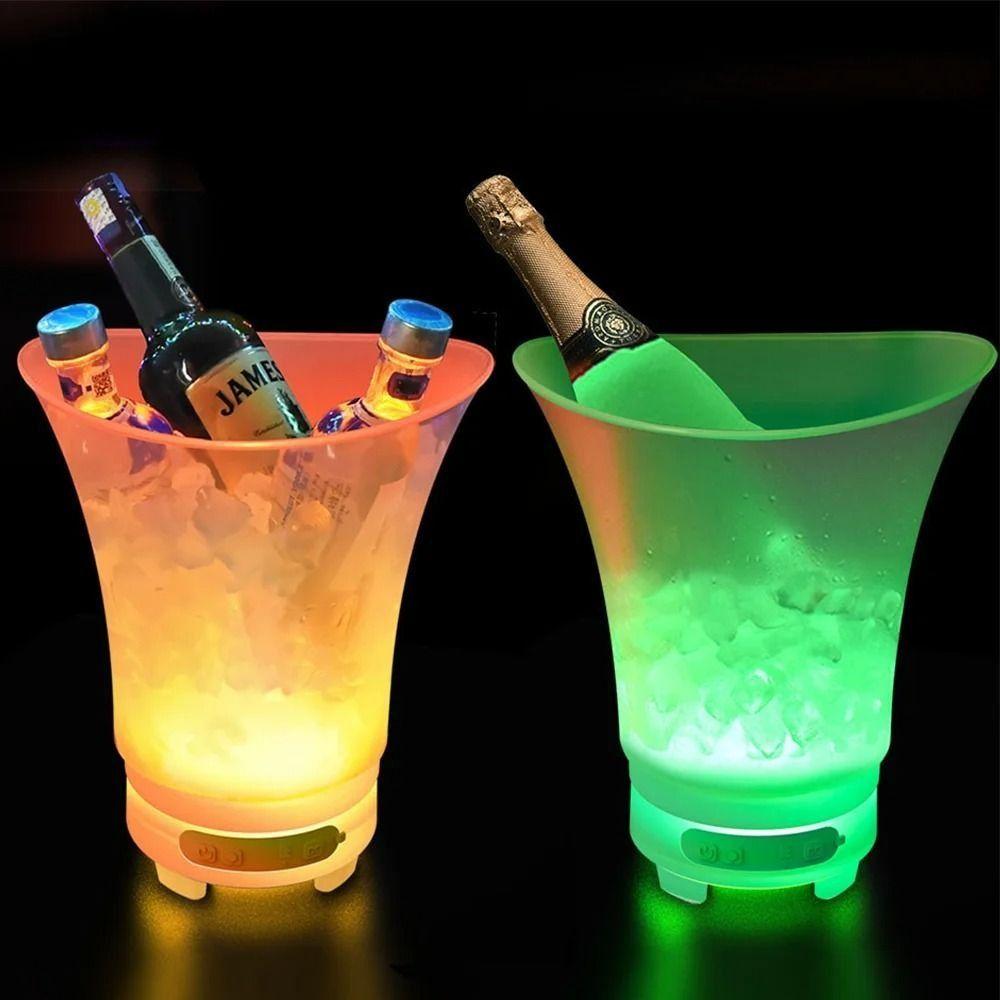 with Bluetooth speaker LED Ice Bucket Colorful Radiant Light Up Ice Cube  KTV
