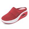 Xia's new large-size lazy one-pedal bag head mesh thick-soled slippers women's slope heel slippers women's