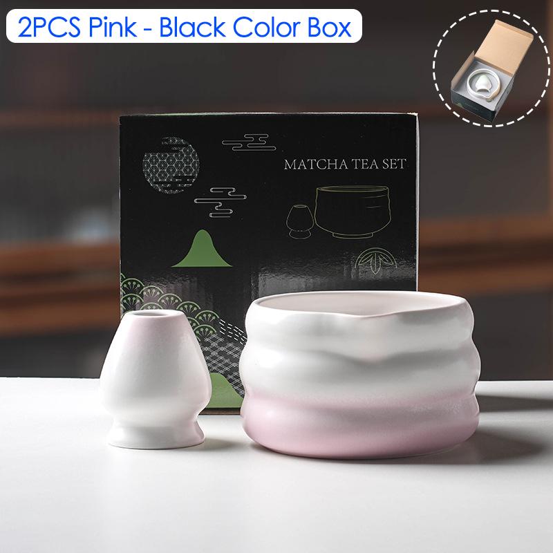 Gradient Color Ceramic Matcha Bowl Home Kitchen Anti-scald Insulated Tableware Salad Bowls Japanese Tea Ceremony Accessories