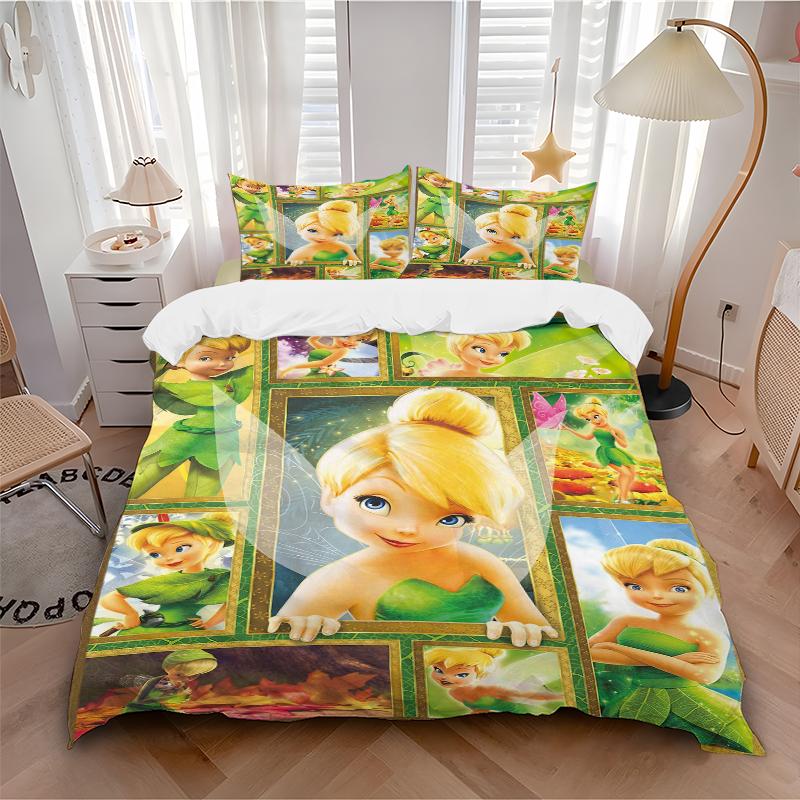 1Pc Tinkerbell'S Garden Bedding Set Quilt Cover Pillowcase Home Christmas Xmas Halloween Gift 1 Duvet Cover 2 Pillowcase M924552