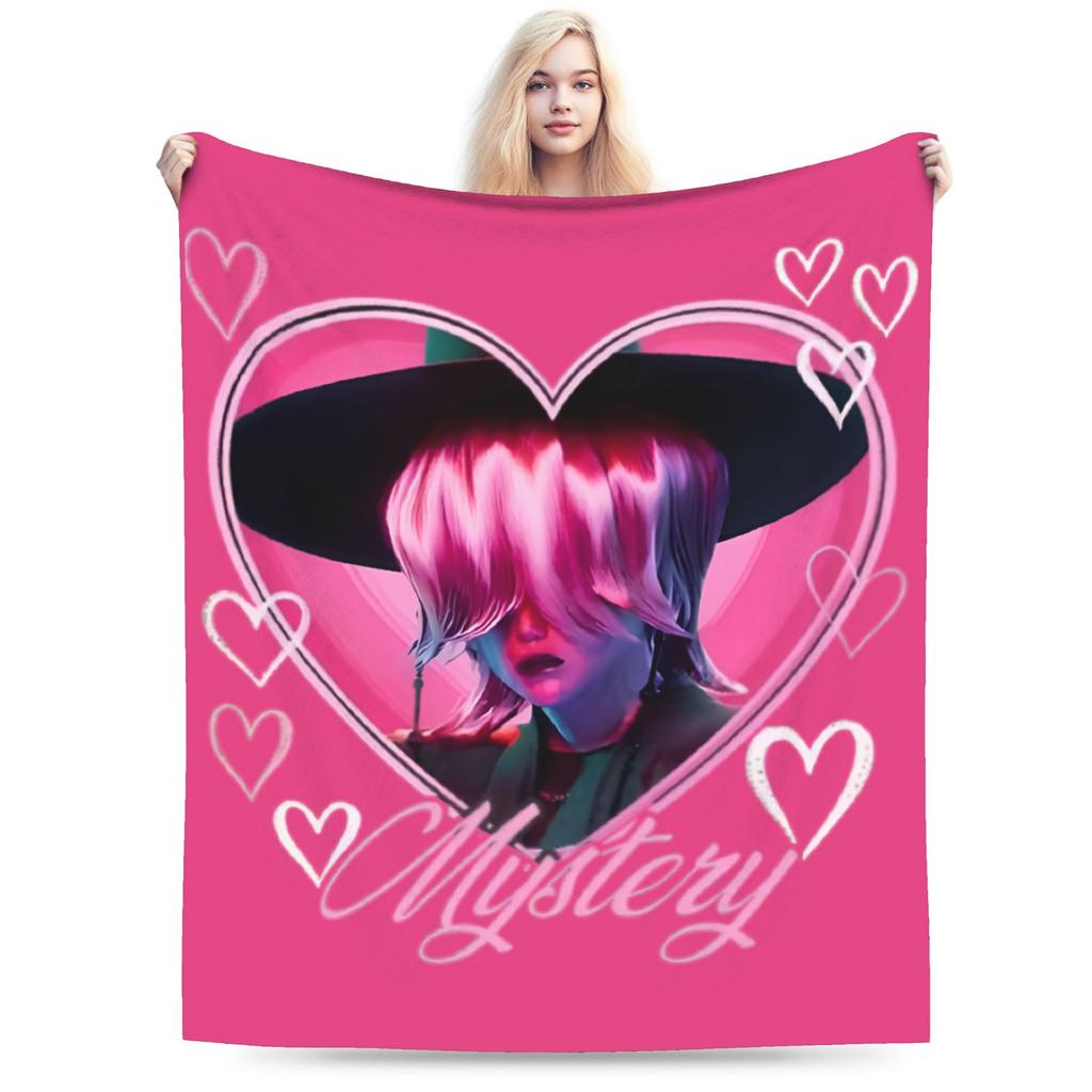 Zoey Kpop Demon Hunters Flannel Blanket Huntrix Awesome Throw Blanket for Home 125*100cm Plush Thin Quilt