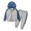 27Kids Children's Wear Spring and Autumn Contrast Color Sports Sweater