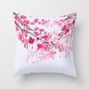 Simple Flower Pillow Cover Modern Lumbar Pillow Pillowcase Throw Pillow Cover Peach Skin Fabric